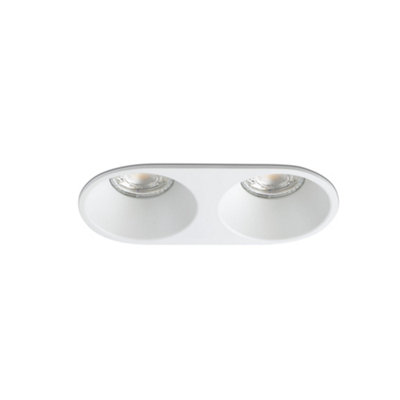 B&Q -  Luminosa Gas Recessed Downlight Matt White 2X Gu10