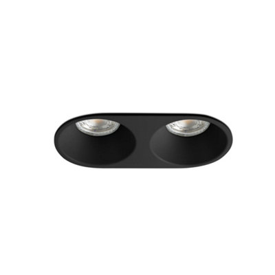 B&Q -  Luminosa Gas Recessed Downlight Matt Black 2X Gu10