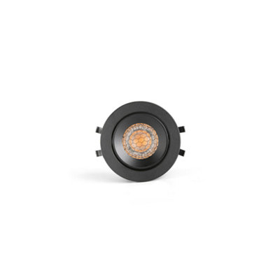 Luminosa Lighting Luminosa Kivi Black Orientable Recessed 7W 2700K 36 Degrees Ip44 from B&Q