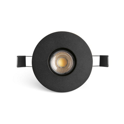 Luminosa Lighting Luminosa Niva Pinhole Recessed Downlight Black Gu10 from B&Q