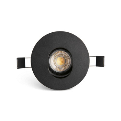 Luminosa Lighting Luminosa Niva Orientable Pinhole Recessed Downlight Black Gu10 from B&Q