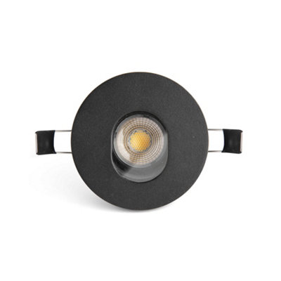 Luminosa Lighting Luminosa Niva Orientable Pinhole Outdoor Recessed Downlight Black Gu10 Ip65 from B&Q