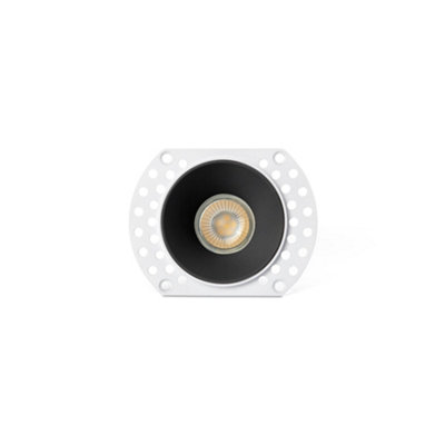 Luminosa Lighting Luminosa Flac Trimless Recessed Downlight Black Mr11 Gu10 from B&Q