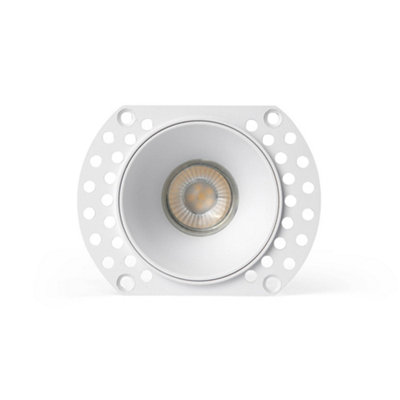 Luminosa Lighting Luminosa Flac Trimless Recessed Downlight White Mr11 Gu10 Ip44 from B&Q
