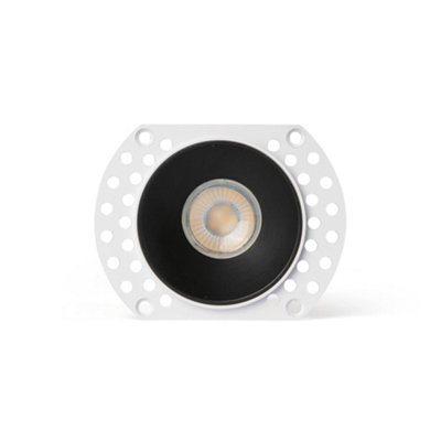 Luminosa Lighting Luminosa Flac Trimless Recessed Downlight Black Mr11 Gu10 Ip44 from B&Q