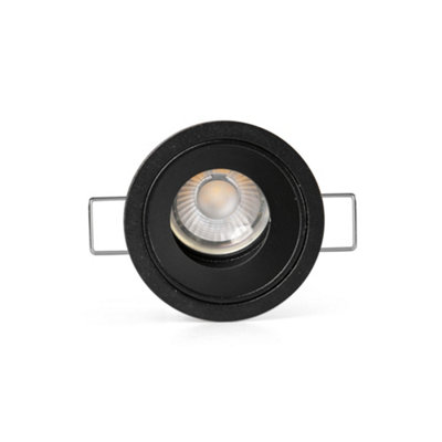 Luminosa Lighting Luminosa Flic Adjustable Recessed Downlight Black Mr11 Gu10 from B&Q