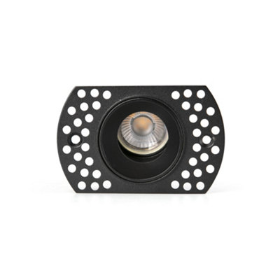 Luminosa Lighting Luminosa Flic Trimless Adjustable Recessed Downlight Black Mr11 Gu10 from B&Q