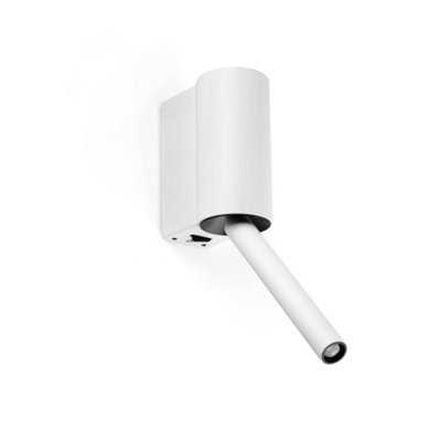 B&Q -  Luminosa Dante Led Reading Wall Light Matt White 3W 2700K
