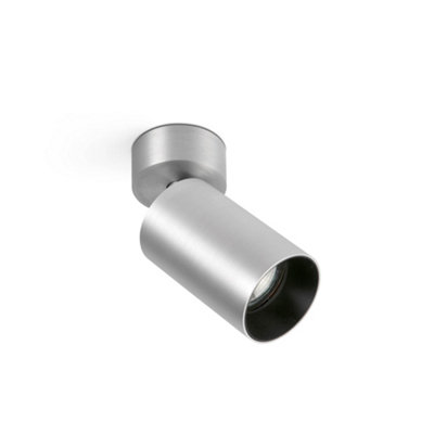 Luminosa Lighting Luminosa Stan Single Spotlight Brushed Aluminium Gu10 from B&Q