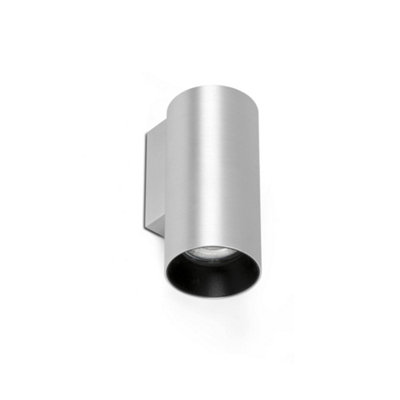 Luminosa Lighting Luminosa Stan Flush Wall Lamp Brushed Aluminium Gu10 from B&Q