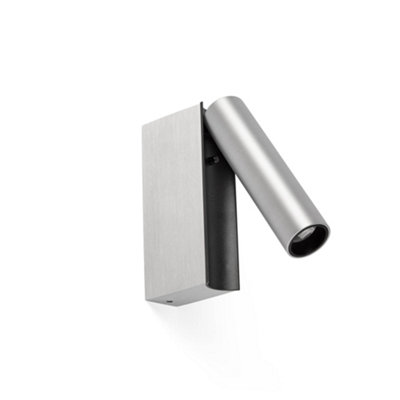 B&Q -  Luminosa Cronos Led Reading Wall Light Brushed Aluminium 2700K