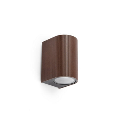 Luminosa Lighting Luminosa Estela Outdoor Wall Down Lamp Rust Brown Gu10 Ip65 from B&Q