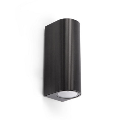 Luminosa Lighting Luminosa Estela Outdoor Up Down Wall Lamp Black Gu10 Ip65 from B&Q