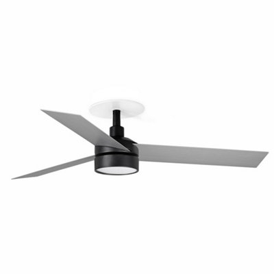 B&Q -  Luminosa Cruiser Recessed 106Cm Ceiling Fan Matt BlackAluminium Blades Cct