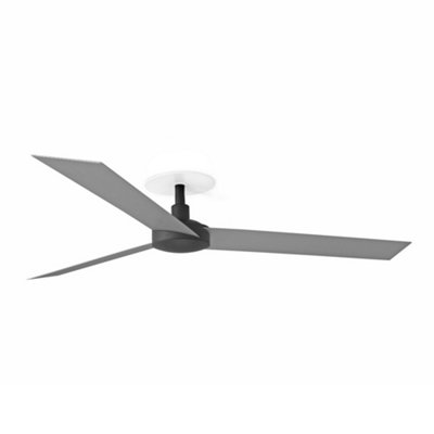 B&Q -  Luminosa Cruiser Recessed 132Cm Ceiling Fan Matt BlackAluminium Blades
