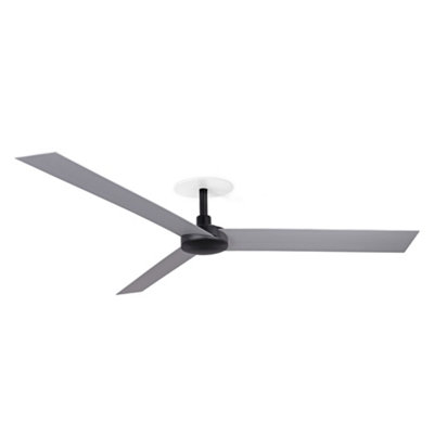 B&Q -  Luminosa Cruiser Recessed 160Cm Ceiling Fan Matt BlackAluminium Blades