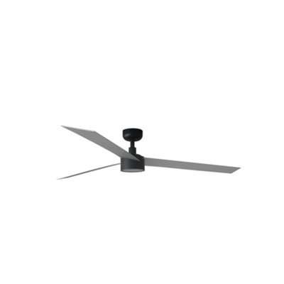 B&Q -  Luminosa Cruiser 160Cm Smart Led Ceiling Fan Matt BlackAluminium Blades Cct