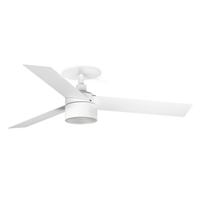 B&Q -  Luminosa Cruiser Recessed 106Cm Tek Led Ceiling Fan Matt White 4000K
