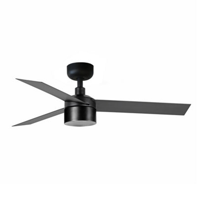 Luminosa Lighting Luminosa Cruiser 106Cm Tek Led Ceiling Fan Matt Black 2700K from B&Q