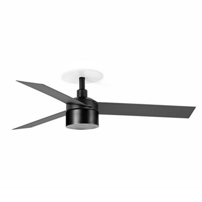Luminosa Lighting Luminosa Cruiser Recessed 106Cm Tek Led Ceiling Fan Matt Black 2700K from B&Q
