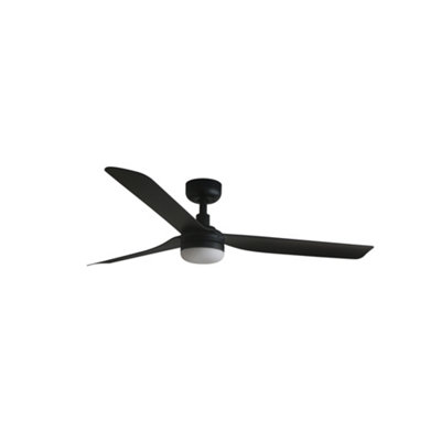 B&Q -  Luminosa Punt 132Cm Led Ceiling Fan Matt Black Cct
