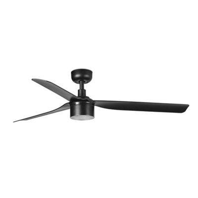 B&Q -  Luminosa Punt 132Cm Tek Led Ceiling Fan Matt Black 3000K