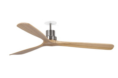 Luminosa Lighting Luminosa Lantau Recessed 132Cm Ceiling Fan Matt NickelPine Blades from B&Q
