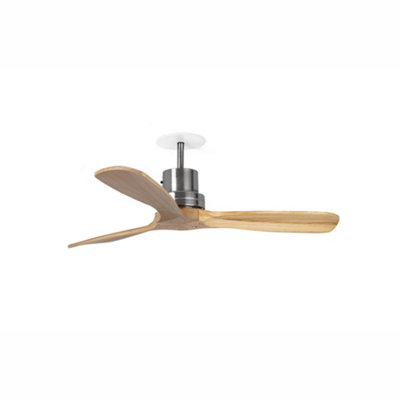 Luminosa Lighting Luminosa Lantau Recessed 107Cm Ceiling Fan Matt NickelPine Blades from B&Q