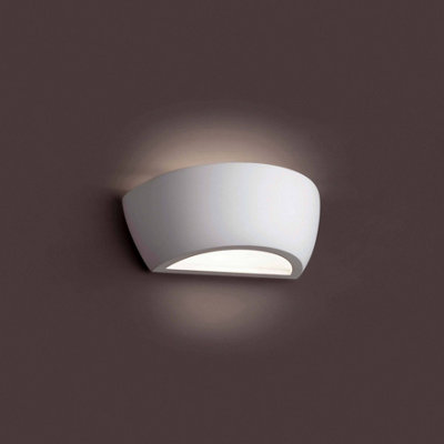 Luminosa Lighting Luminosa Cheras 1 Light Indoor Wall Light White Plaster from B&Q