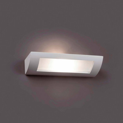 Luminosa Lighting Luminosa Cheras 1 Light Indoor Wall Light White Plaster from B&Q