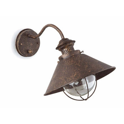 Netlighting Unisex Brown Nautica Light Outdoor Dome Wall Light Rust E27 Size 1 - Image 3