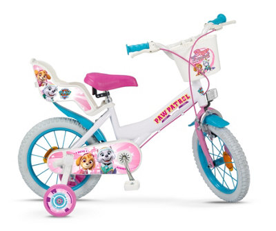  - Toimsa Paw Patrol 14" Childrens BicycleWhiteW/ Removable Stabiliser