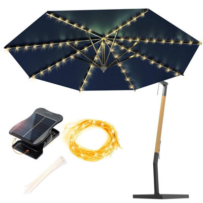 Angmln 1 Pack Patio Umbrella Lights Solar Powered Outdoor 8 Modes 112 Led Parasol String Light Waterproof Pole For Camping Tents from B&Q
