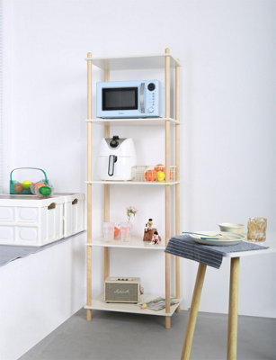 Furniturehmd Wooden 5 Tier Shelves,household Shelf,organiser Shelves from B&Q