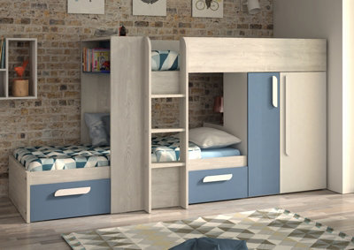 Trasman Barca Bunkbed Cascina/blue from B&Q