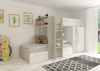 Trasman Barca Bunkbed Cascina/white from B&Q