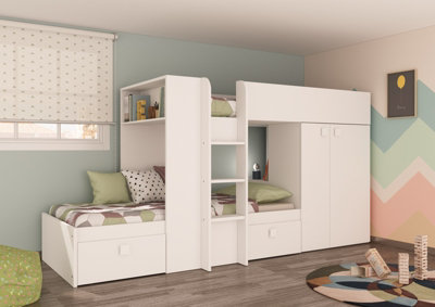 Trasman Barca Bunkbed (All White) from B&Q