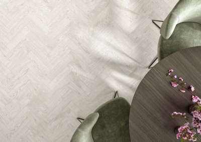 Ceramica Elegance White 330mm X 80mm Porcelain Wall & Floor Tiles (Pack Of 48 W/ Coverage Of 1.27M2)