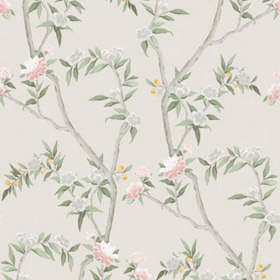 Galerie Spring Blossom White Wallpaper from B&Q