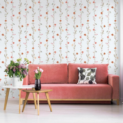 Galerie Spring Blossom Red Wallpaper from B&Q