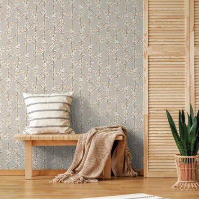 Galerie Spring Blossom Yellow Wallpaper from B&Q