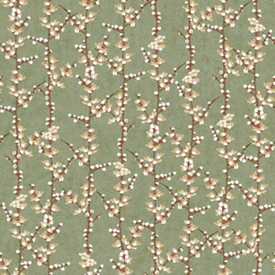 Galerie Spring Blossom Green Wallpaper from B&Q
