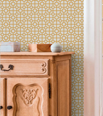 Galerie Spring Blossom Yellow Wallpaper from B&Q