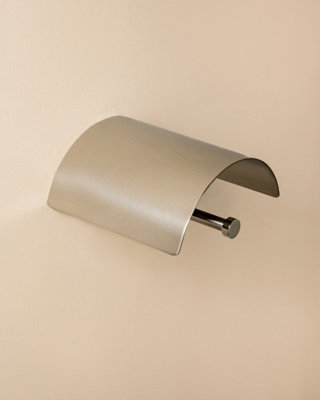 Cosmic Paper Holder With Cover Glossy Stainless Steel Logic from B&Q