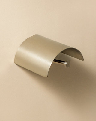 Cosmic Paper Holder With Cover Matt Stainless Steel Logic from B&Q
