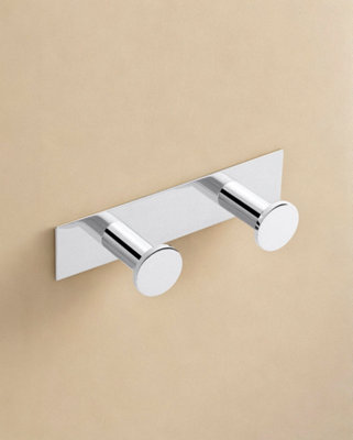 B&Q -  Double Towel HookRobe HookCoat HookSupports Up To 5KgChromeAnti-CorrosionArchitect Collection