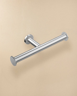 Cosmic Toilet Roll Holder With Lid 24,5CmSilverAnti-CorrosionArchitect S+ Collection from B&Q