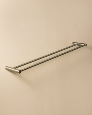 Cosmic Double Towel RailGloss ChromeWall-Mounted60 Cm. Collection Logic from B&Q