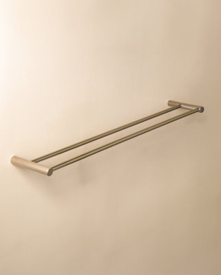 Cosmic Double Towel Rack Matt Stainless Steel Logic (60Cm) from B&Q