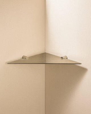 Cosmic Corner Bathroom ShelfBathroom Organizer32CmGlossy Stainless SteelLogic Collection